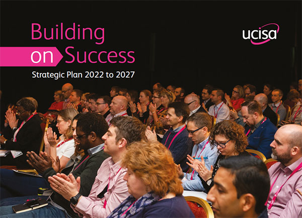  building on success strategic plan for 022 - 2027 ucisa logo photo of audience clapping