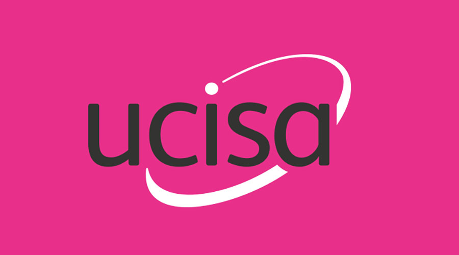 ucisa logo on pink background