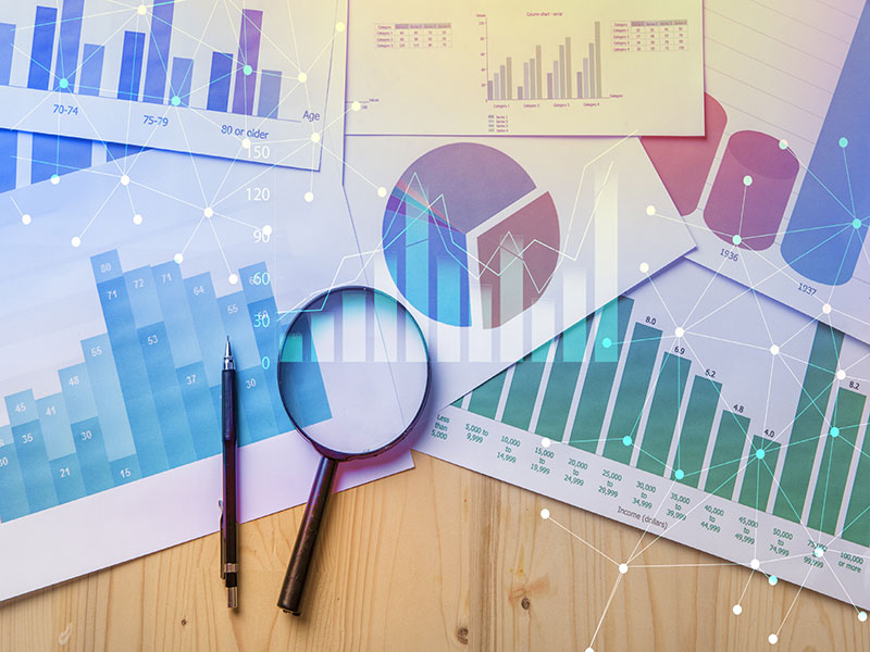 decorative image of charts and graphs