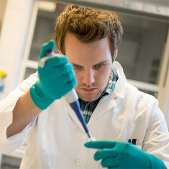 person working in a lab